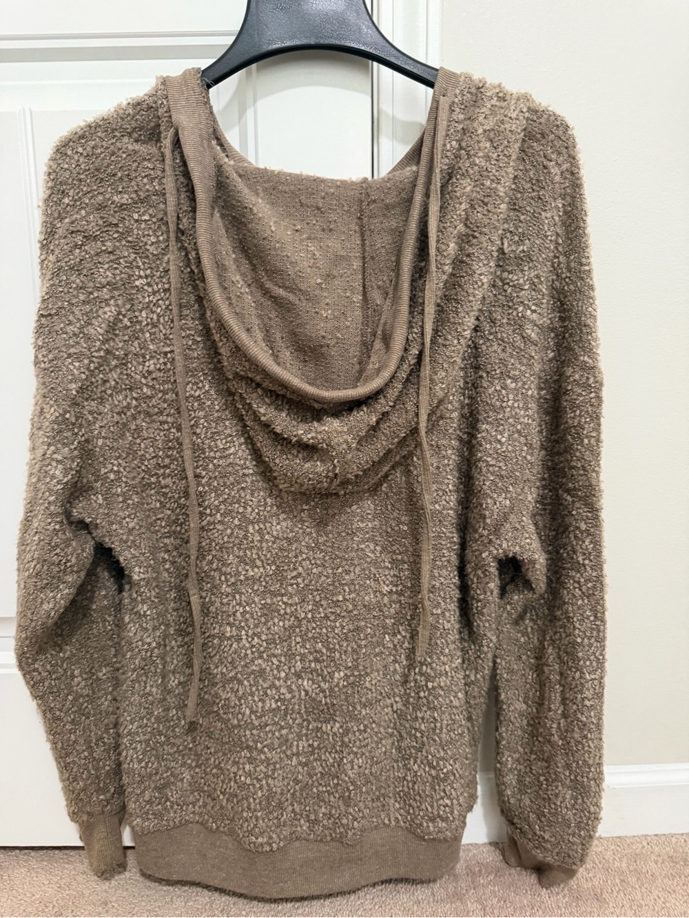 easel Taupe Textured V-Neck Sweater - Picture 2 of 3